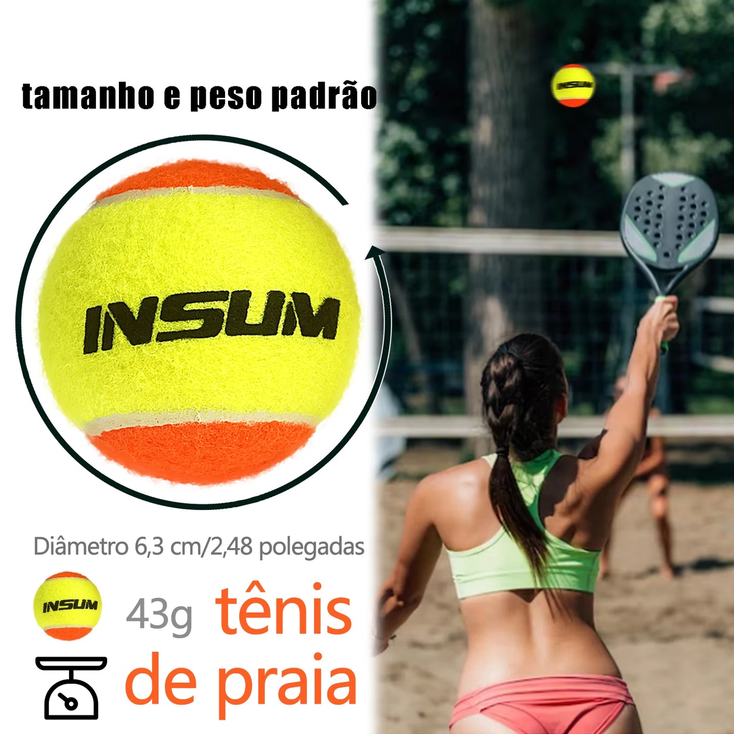 Balles de tennis de plage approuvées par l'ITF (2 à 25 pièces)