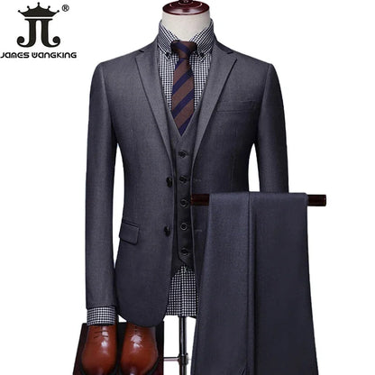 High-End Formal Three-Piece Suit for Men