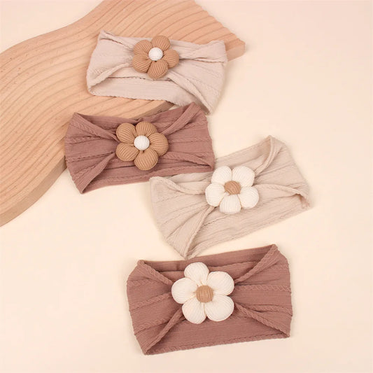 Neues Blumen-Baby-Haarband für Mädchen, elastisch, weich