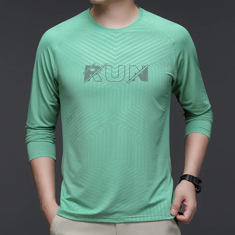 Schnelltrocknendes, feuchtigkeitsableitendes Laufshirt für Herren – Atmungsaktives, leichtes Sport-T-Shirt