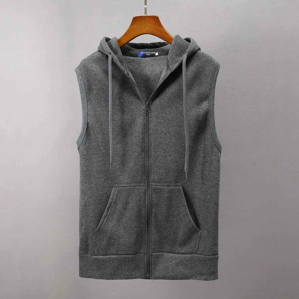 Gilet à capuche en fausse fourrure pour hommes