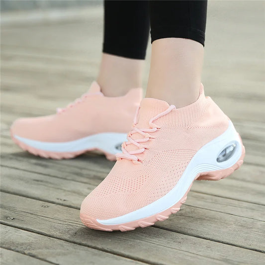 Women's Breathable Fly Weaving Sock Sneakers