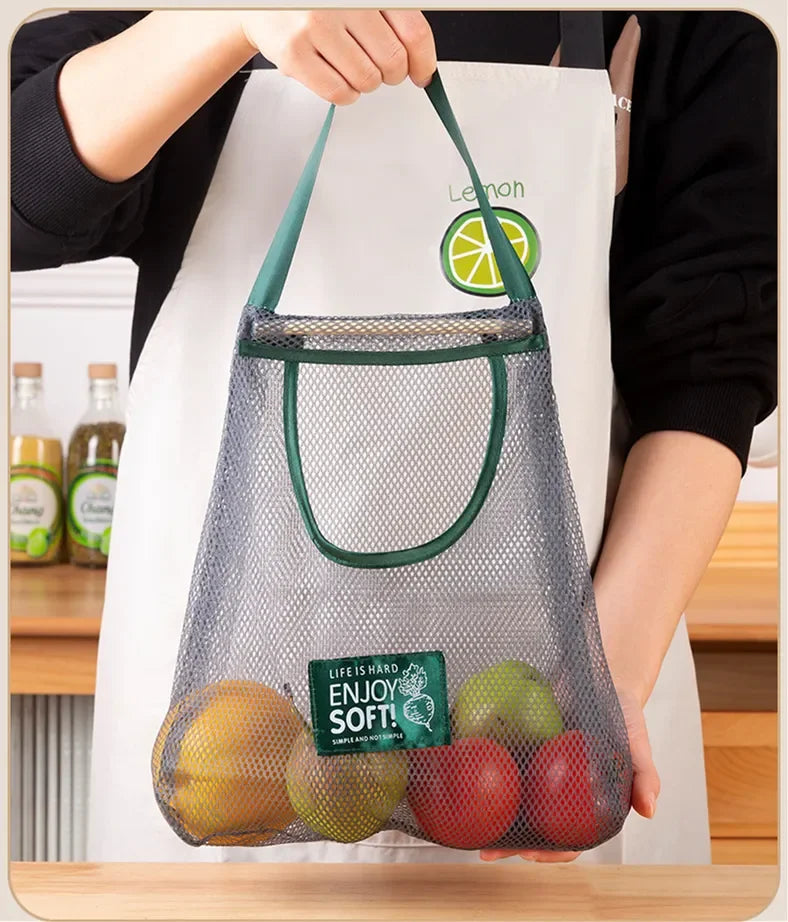 Kitchen's Multi-Layer Hanging Mesh Bags