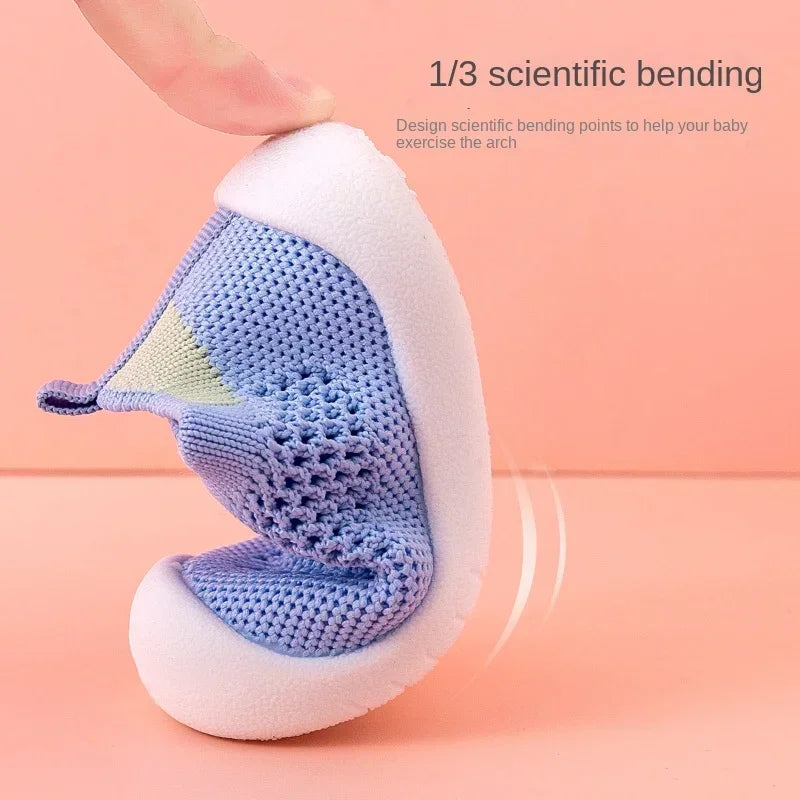 Atmungsaktive, gestrickte Anti-Rutsch-Schuhe für Kleinkinder