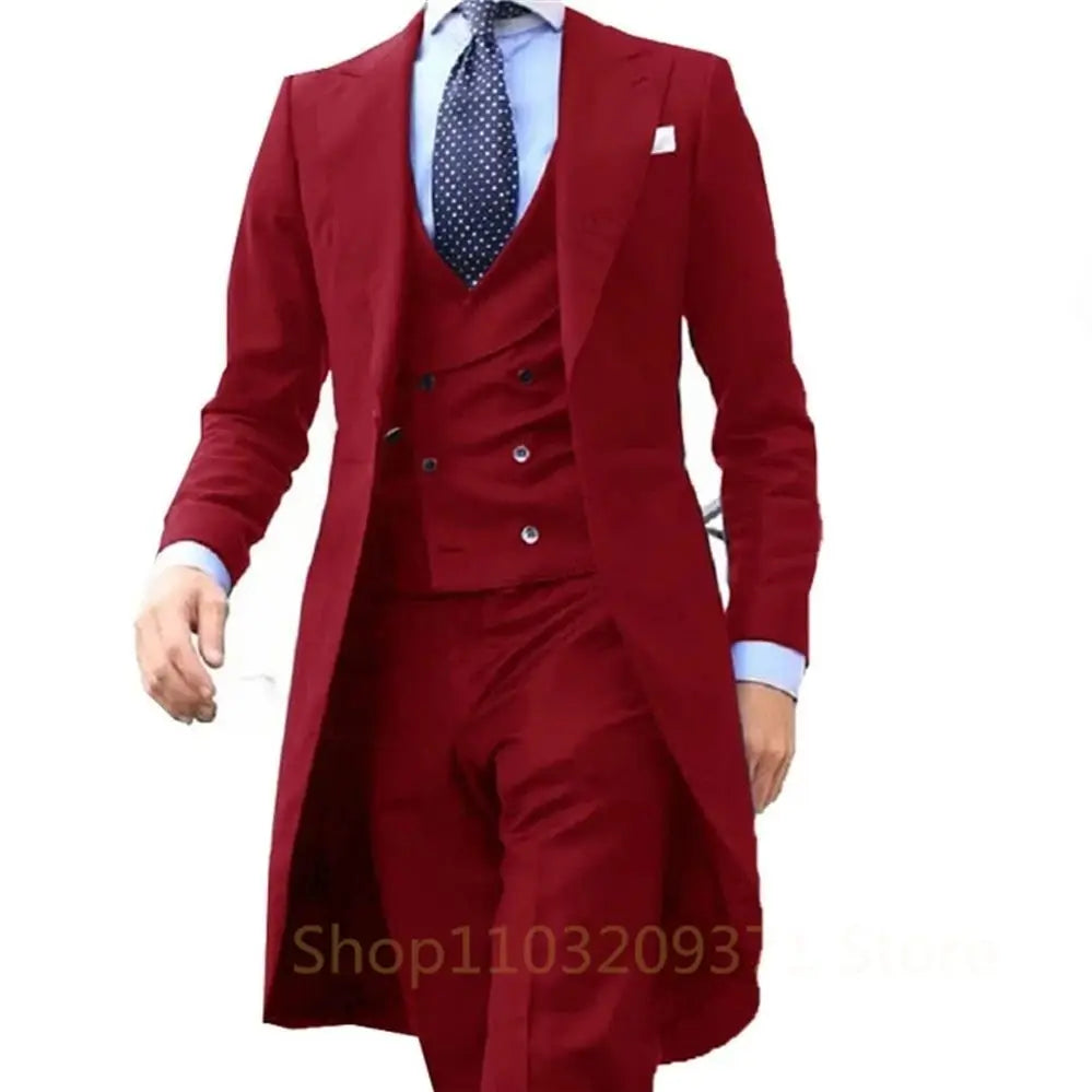 Royal Blue 3-Piece Tuxedo Suit for Men