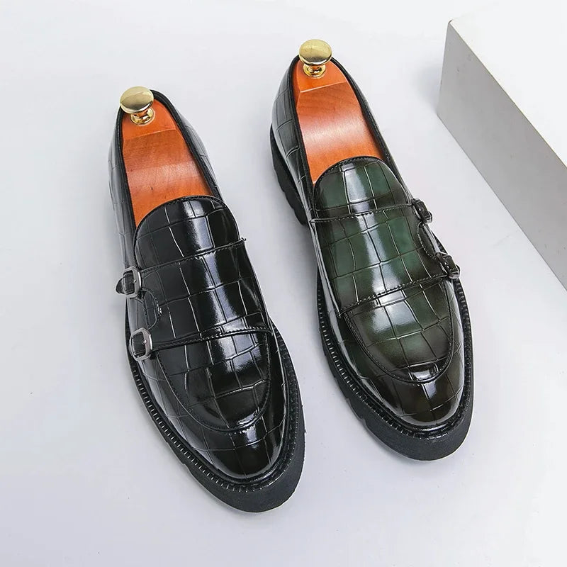 Thick Sole Breathable Leather Loafers