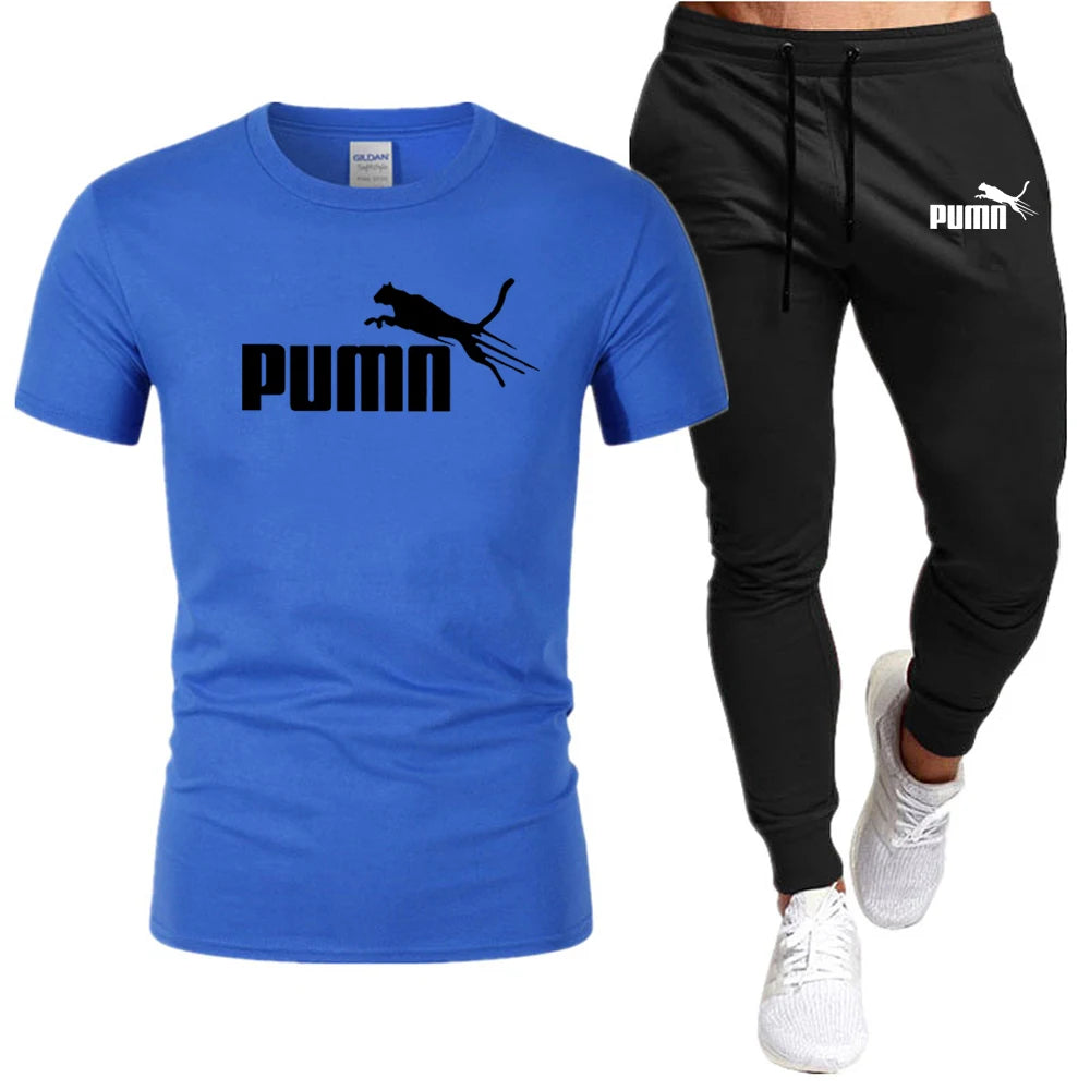 Sommerliches Set aus T-Shirt und Hose aus Baumwolle für Herren