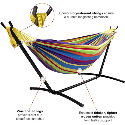 Double Hammock with 450lb Capacity & Steel Stand