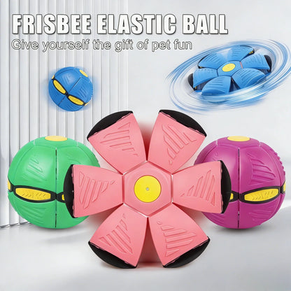 Pet LED Glow Light Magic Flying Saucer Ball Toys