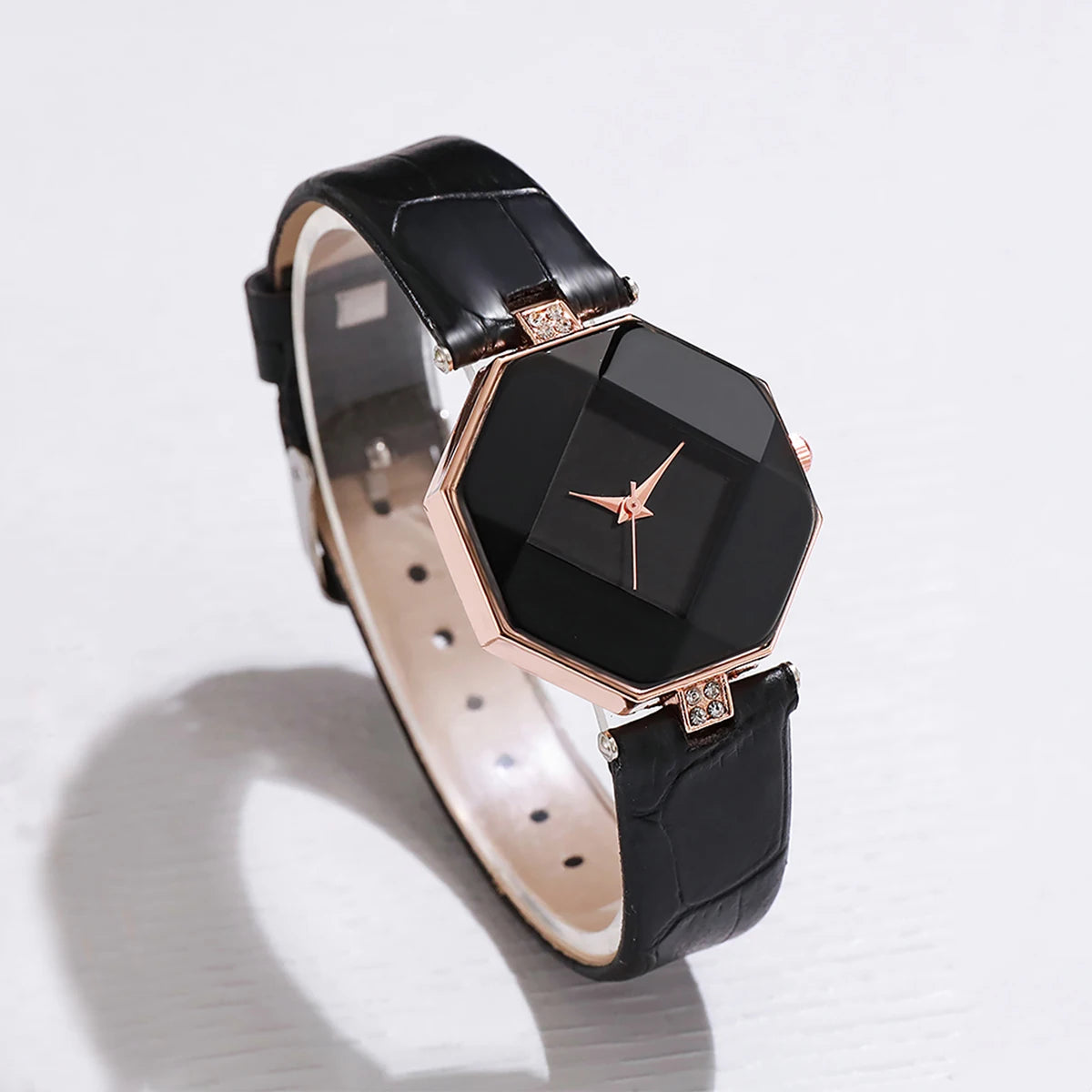 Women Quartz Watch Set – Casual Leather Band Wrist Watch
