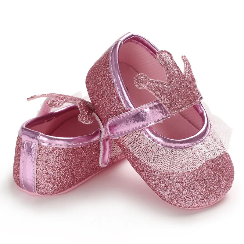 Chaussures bébé nouveau-né roses antidérapantes
