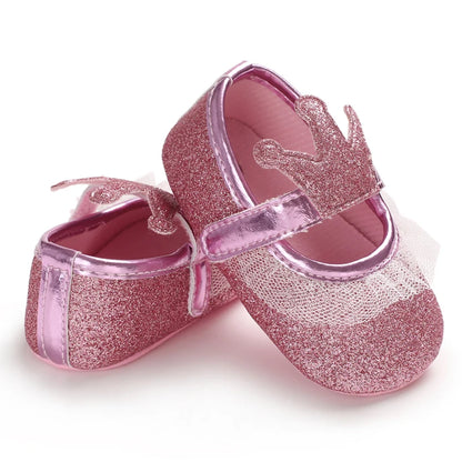 Chaussures bébé nouveau-né roses antidérapantes