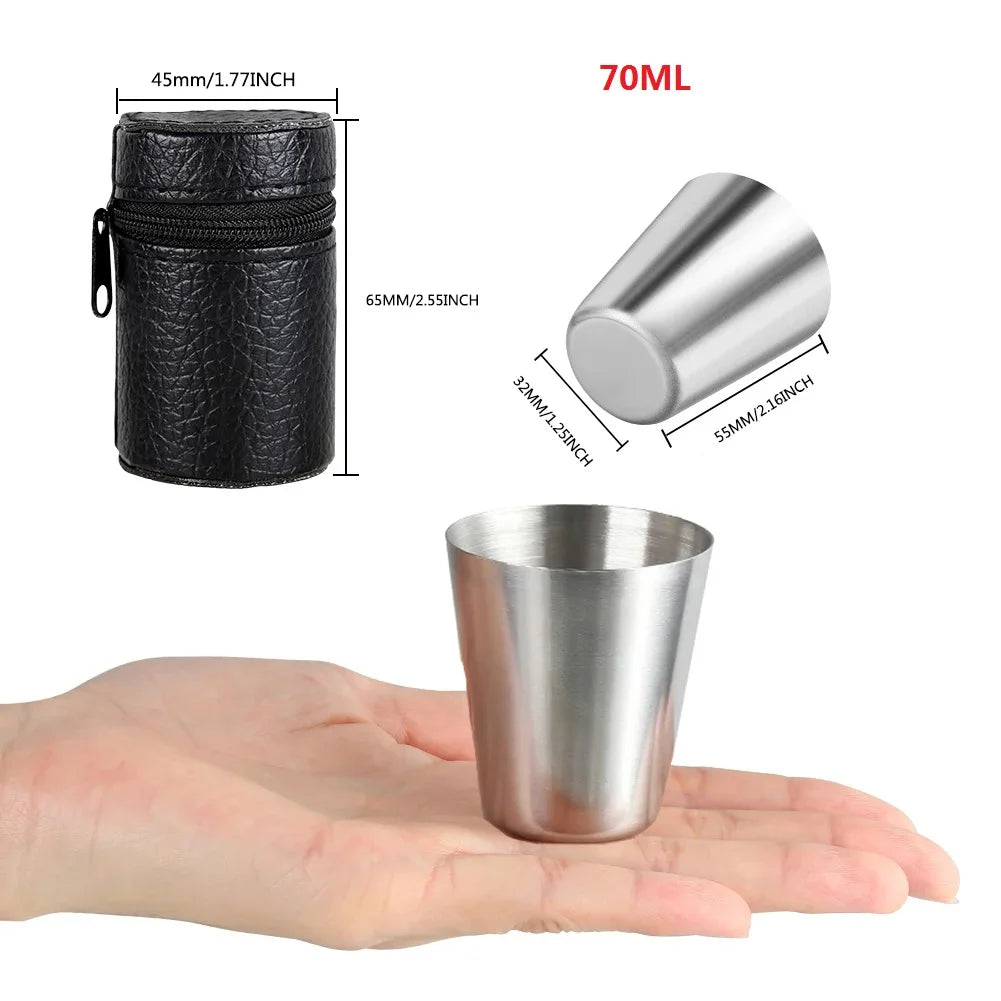 Stainless Steel Outdoor Mini Cups Set
