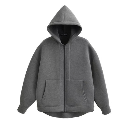 Women Streetwear Solid Hoodie Sweatshirts