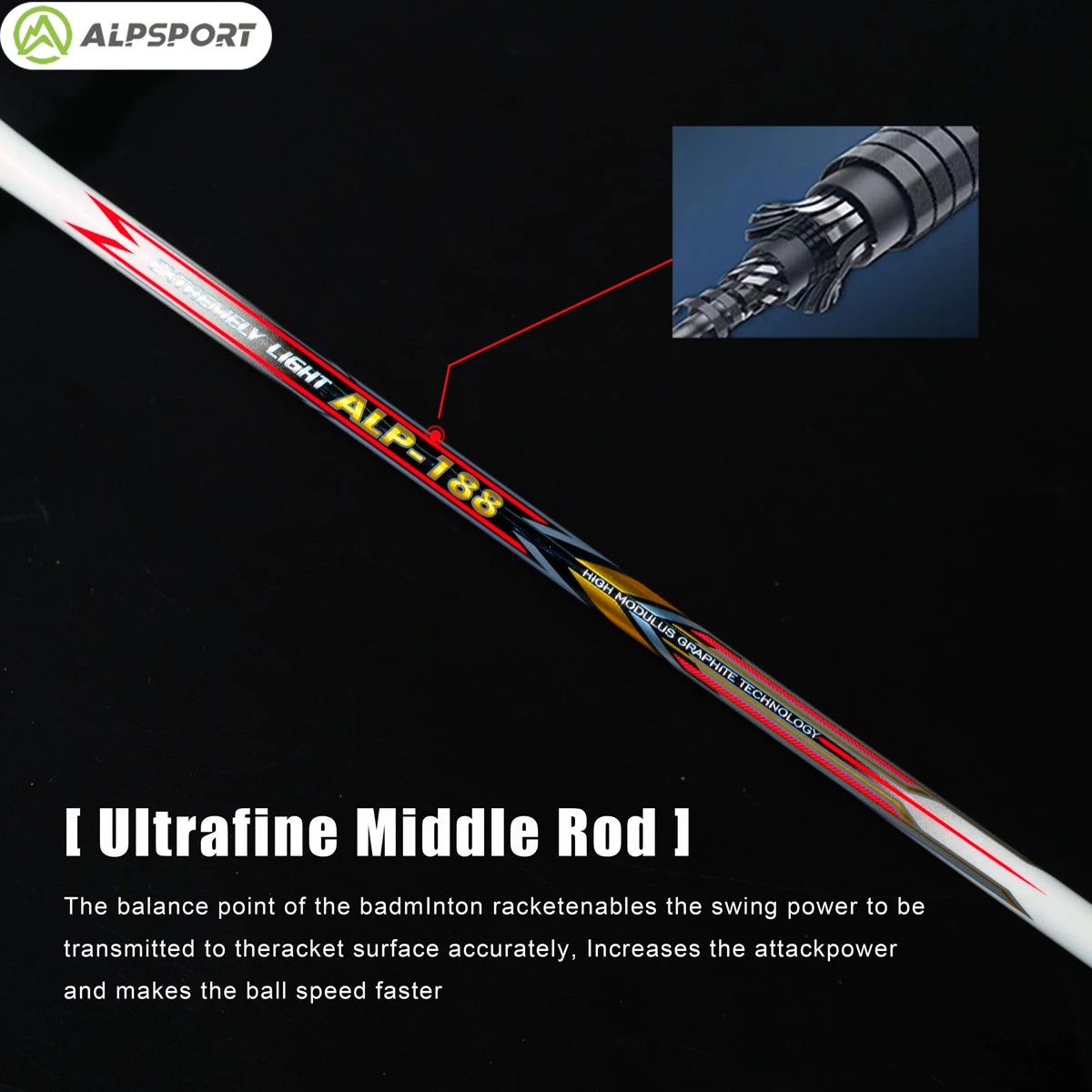 Ultralight Carbon-Titanium Badminton Racket