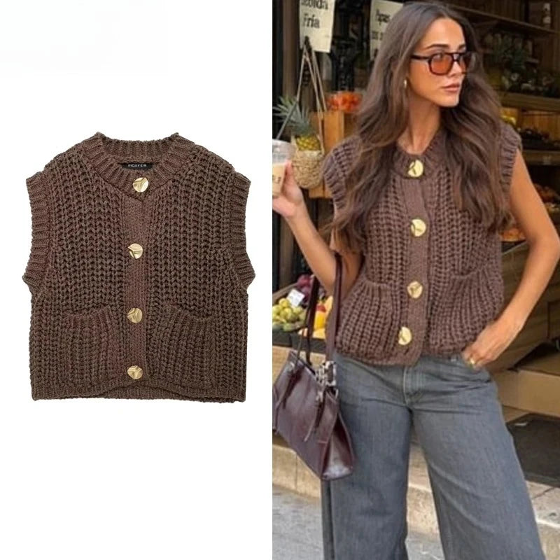 Gilet pull ample à la mode coréenne
