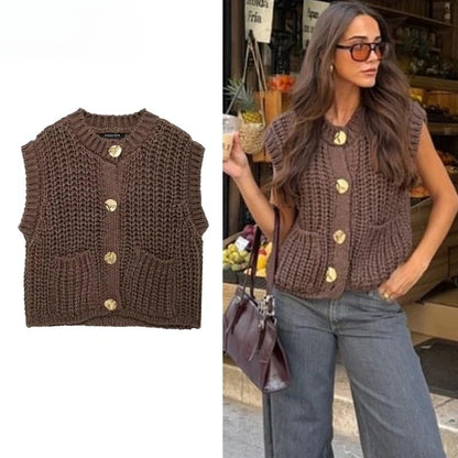Gilet pull ample à la mode coréenne
