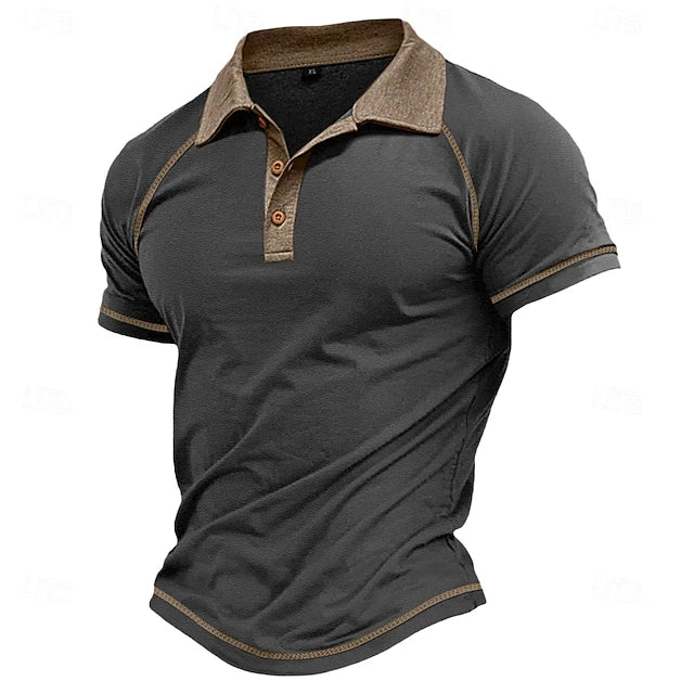 Men's Summer Oversized Simple Polo Shirt
