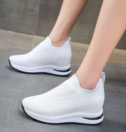 Vulcanize Lace-up Mesh Breathable Women Casual Shoes