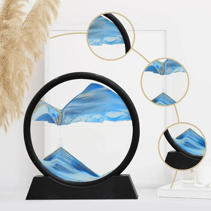 Art de sable rond de paysage de sable de mer profonde 3D