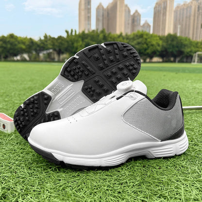 Wasserdichte Golfschuhe für Herren – Spikeless-Golfschuhe zum Schnüren, atmungsaktive und leichte Golfsneaker