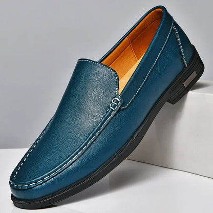 Mocassins habillés à enfiler en cuir véritable pour hommes