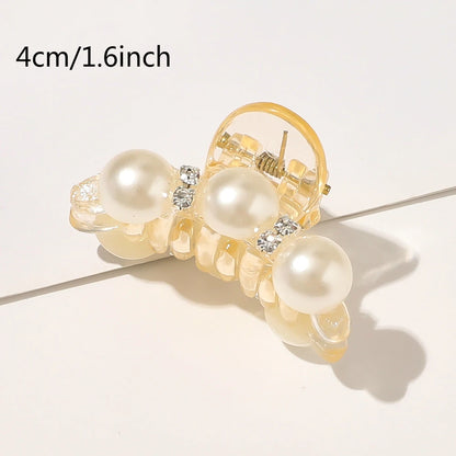 Crystal Pearls Beads Hair Clips