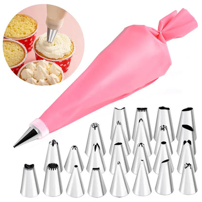 Bakery Cake Decorating Set Nozzles & Pastry Bags