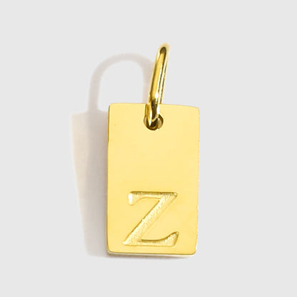 Halskettenanhänger aus Edelstahl mit 26 Buchstaben des Alphabets