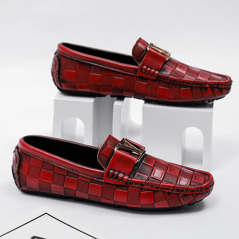 leather loafers, loafer shoes, leather shoes, casual loafers, cowhide shoes, metallic loafers, genuine leather shoes