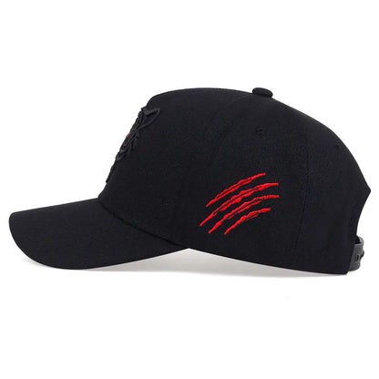 Casquette Brodée Tigre Noir