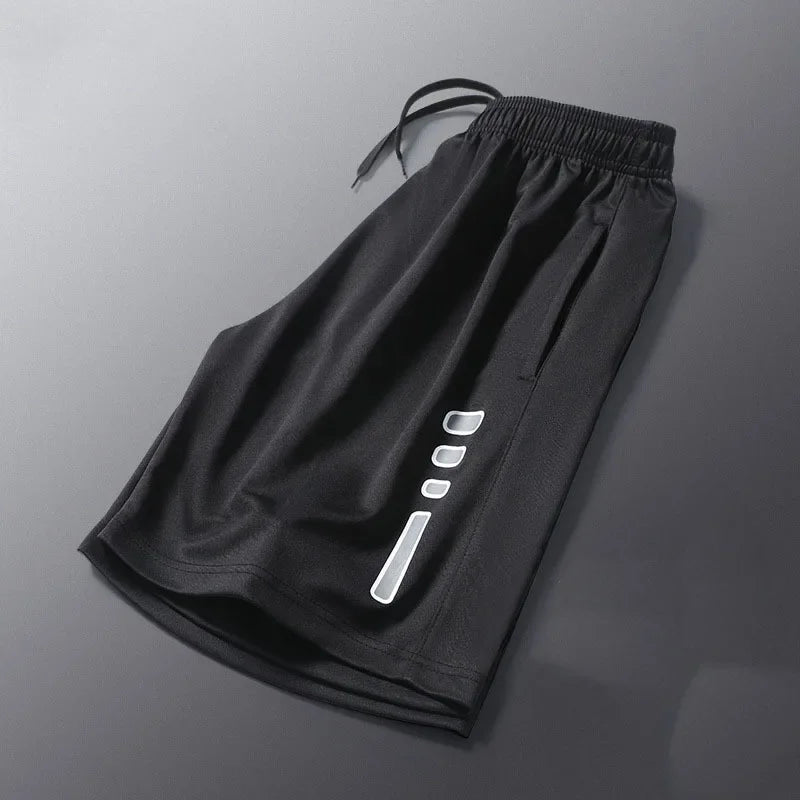 Men’s Loose Fit Striped Printing Athletic Shorts