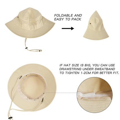 Unisex Bucket Hat Wide Brim Sun Hat – UV Protection Summer Fishing Hat