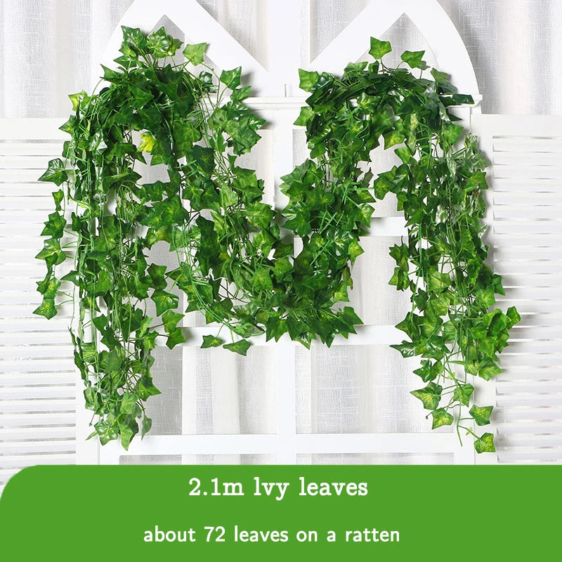 Garland Wall Ivy Fake Leaves - Artificial Hanging Vines
