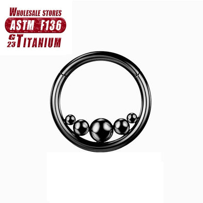 Nasenring aus implantatgeeignetem Titan – Nahtloser Klickverschluss mit Scharnier