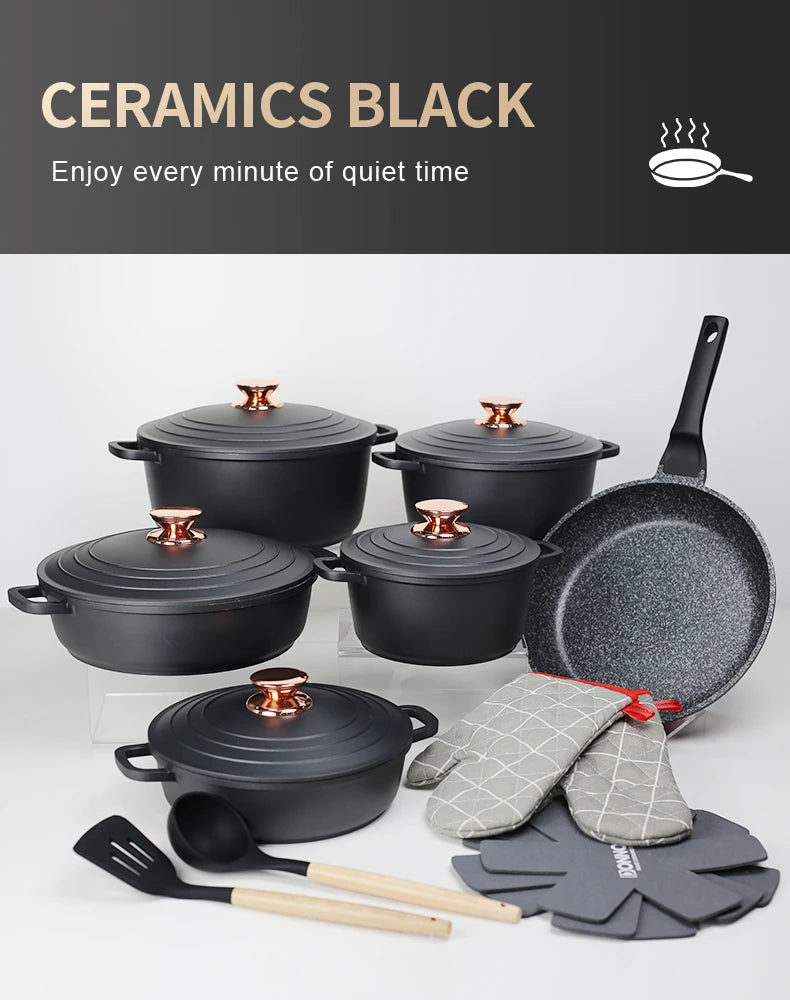 Batterie de cuisine portative en aluminium