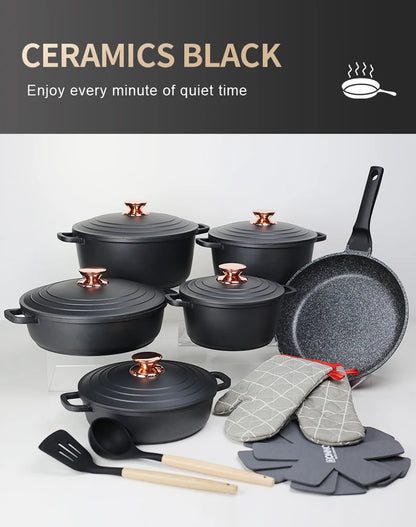 Batterie de cuisine portative en aluminium