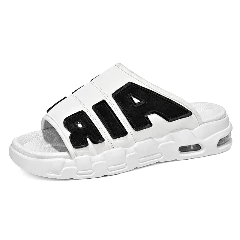 Platform Slides Cool Black Slide Cartoon Pattern Slippers