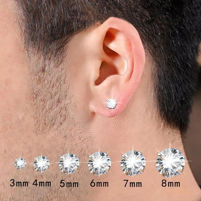 Boucles d'oreilles à tige en acier inoxydable pour hommes