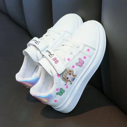 White Leather Shoes for Baby Girls