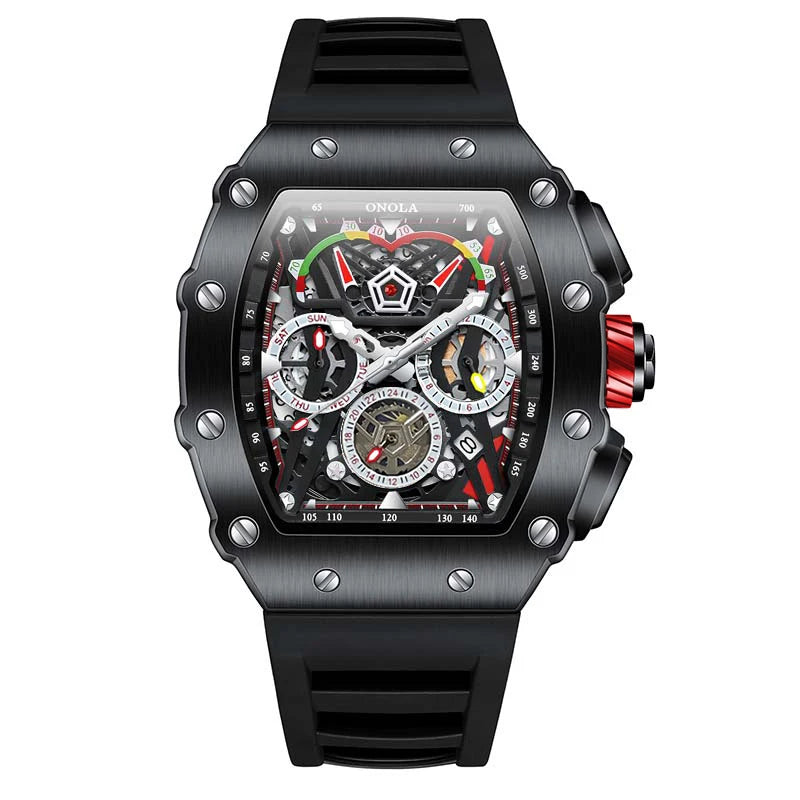 Multifunktionale wasserdichte Sport-Chronographenuhr für Herren