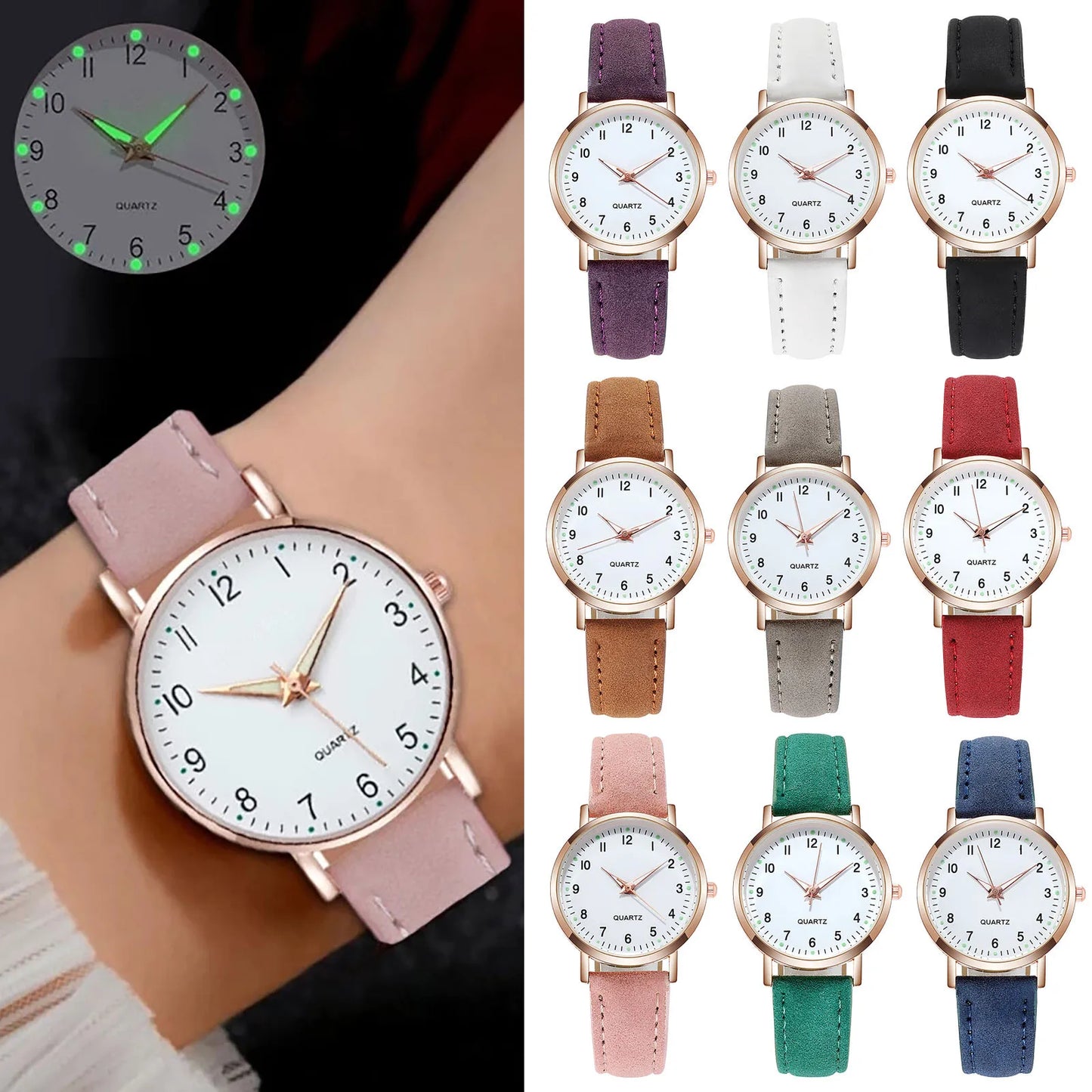 Ladies Leather Belt Casual Watch