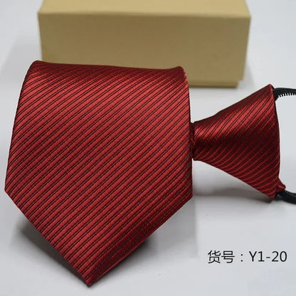 Cravates décontractées à fermeture éclair pour hommes
