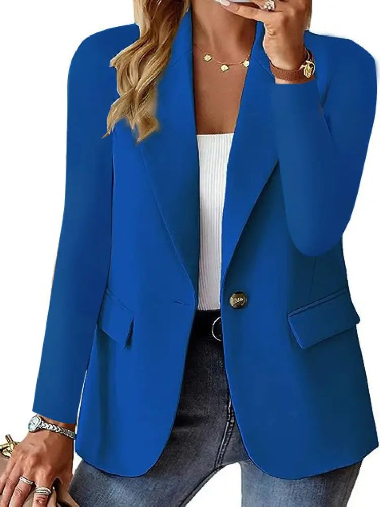 Schlanker und kurzer Damen-Blazer mit einem Knopf