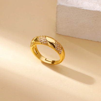 Women's Open Geometric Zircon Engagement Rings