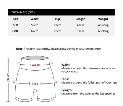 Women's High Waist Tummy Control Workout Elastic Yoga Shorts