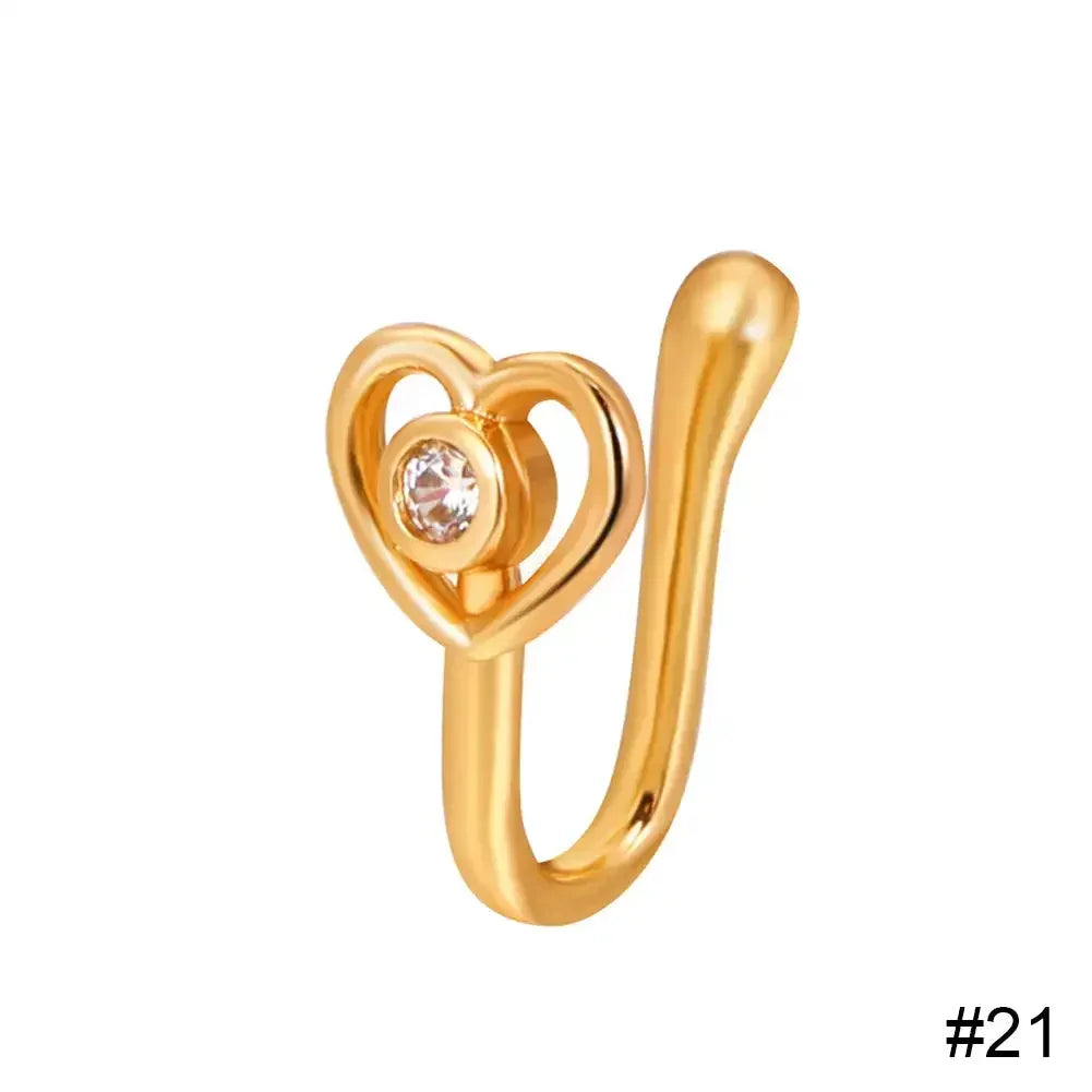 Women's Delicate Fake Piercing Nose Clip