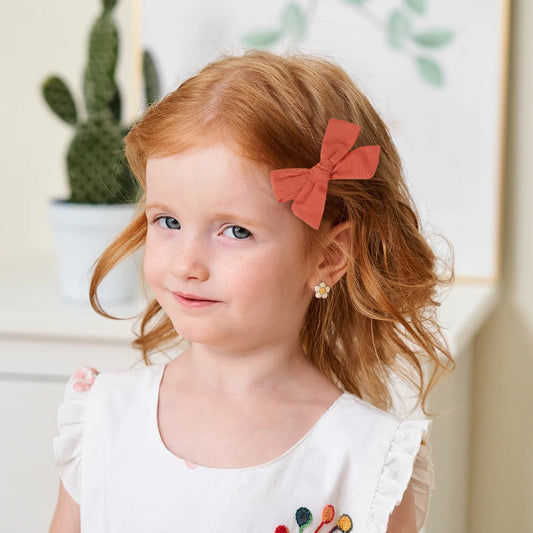 10PCS Baby Girls Bow Hair Clips – Cute Ribbon Bowknot Hairpins Boutique Headwear