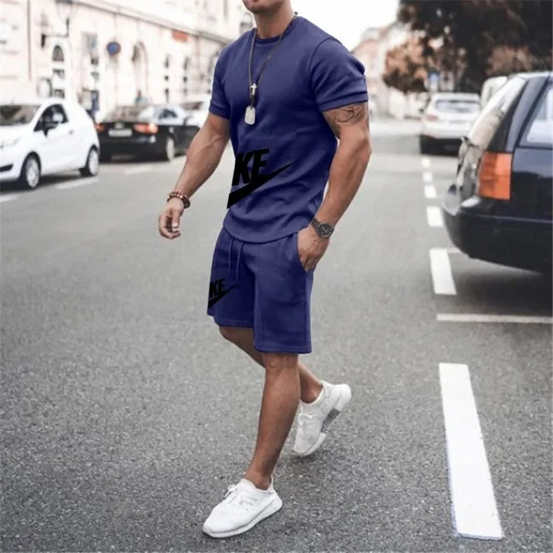 Men's Lightweight Two-Piece Cotton Tracksuit Set