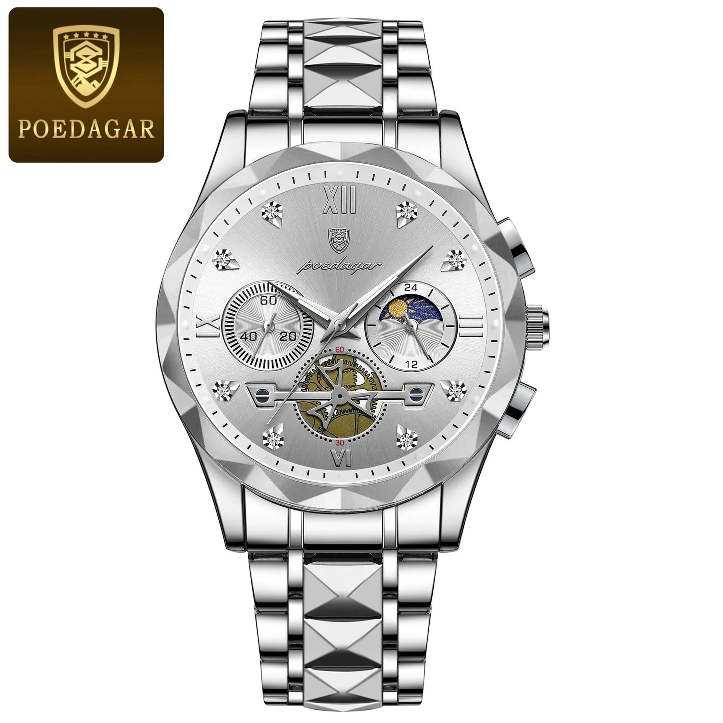 Men's Waterproof Luminous Stainless Steel Quartz Watch